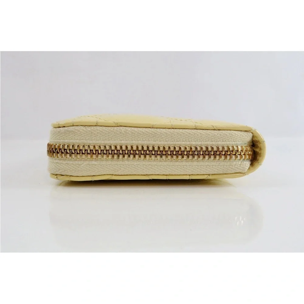 Dior Beige Quilted Women's Wallet